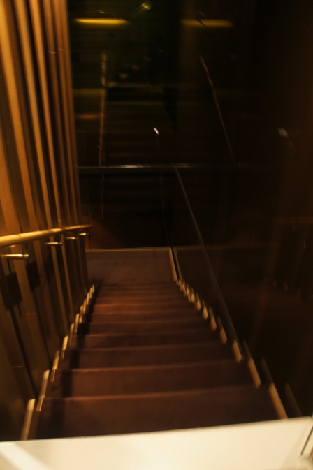 Staircase leading to the Mandarin Oriental Hotel Lounge